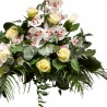 Aranjament funerar capac sicriu Flori Albe