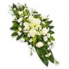 Aranajment floral capac sicriu alb pur