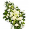Aranajment floral capac sicriu alb pur