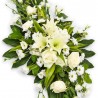 Aranajment floral capac sicriu alb pur