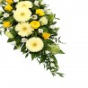 Aranajment funerar capac siciriu alb si crem