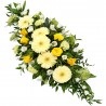 Aranajment funerar capac siciriu alb si crem