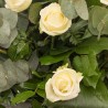 Aranjament funerar capac sicriu Trandafiri albi