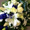 Buchet funerar Crin si Trandafir alb