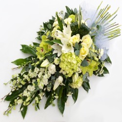 Buchet funerar alb verzui