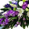 Buchet funerar Matthiola si Crin