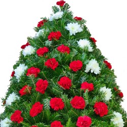 Coroana funerara contur de Crizantema