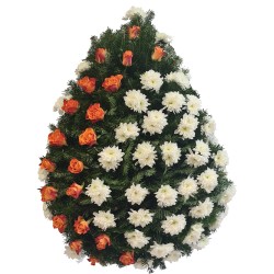 Coroana funerara alb cu...