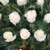 Coroana funerara din trandafiri albi