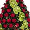 Coroana funerara Garoafe si Anthurium