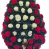 Coroana funerara romb Trandafiri albi