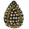 Coroana funerara Garoafe albe si Orhidee