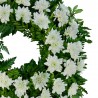 Aranjament Funerar rotund Crizantema alba