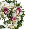 Aranjament funerar inima cu orhidee