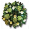 Aranjament Funerar din Anthurium si Trandafiri albi